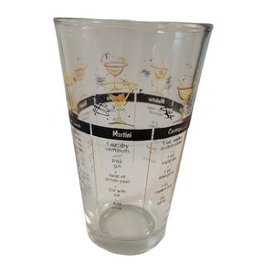 Libbey Cocktail Recipe Shaker Glass